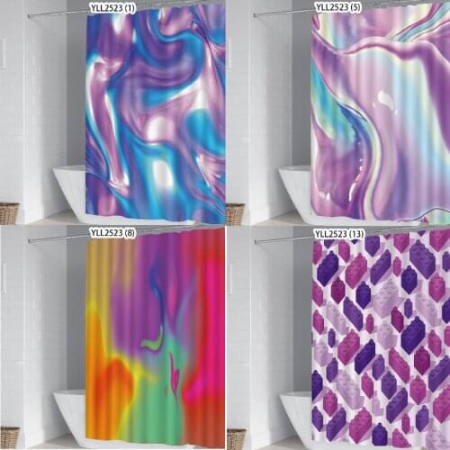 Colorful painted pattern curtains for bath shower Curtain for bathroom Curtains in the bathroom Bath mat For bathroom Bathroom
