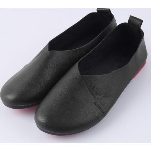 Lady Platform Flat Shoes 2019 Woman Sneakers Woman Spring Shoes Handsewn Round Toe Loafers Summer Ballet Shoes Low Heel Footwear
