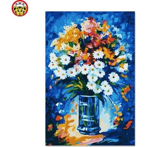 Painting by numbers art paint by number Table DIY put flowers wholesale festive digital painting painted himself after the creat
