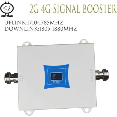 ZQTMAX 2g 4g Mobile Phone Signal Amplifier LTE 1800 cellular signal repeater GSM 1800MHz Cell Phone Signal Booster band 3
