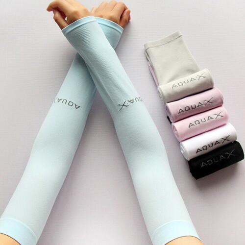 1 Pairs Ice Fabric Oversleeves Arm Sleeves Summer Sun UV Protection Cooling Cycling Running Driving Fishing Climbing Arm Cover