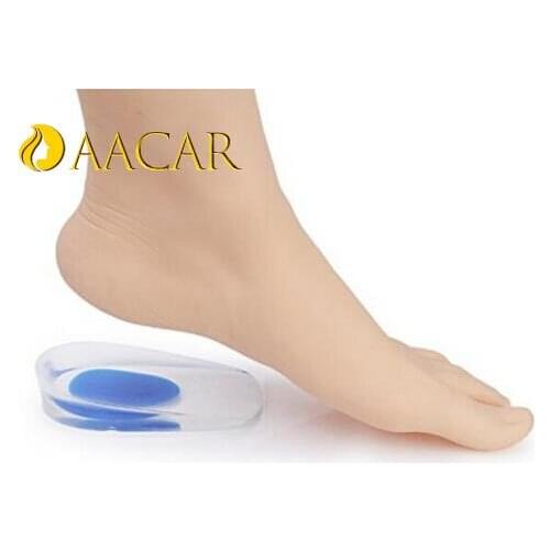 1Pair Unisex Soft Rubber Gel Pain Heel Spur Cup Insoles Support Shoe Cushion Inserts For Man Shoe Pad Quality
