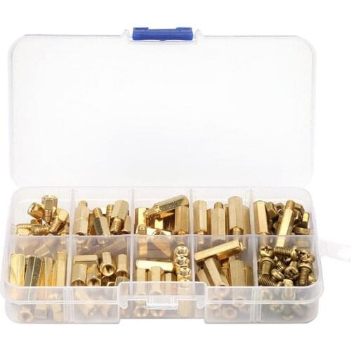 180pcs M4 hex female hex separator insulated copper column single hex head screw nut