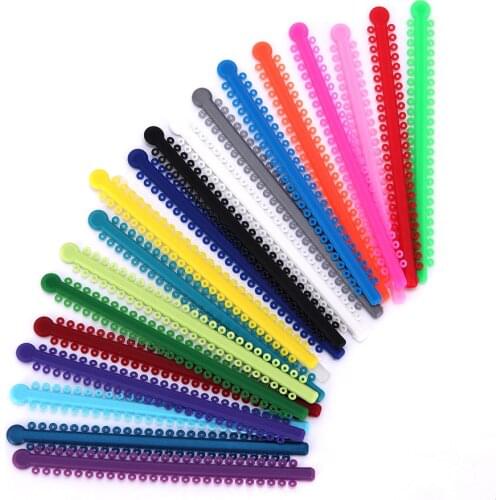 20Sticks Dental Orthodontic Elastic Ligature Ties Bands for Brackets Braces Colourful to Choose