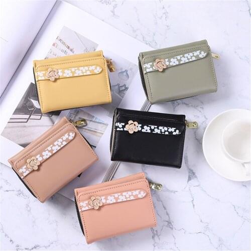 2021 New Fashion Womens Wallet Short Cartoon Cute Zero Wallet Coin Purse Bag Girl Small Lady Wallet Cardholder Hasp Mini Clutch