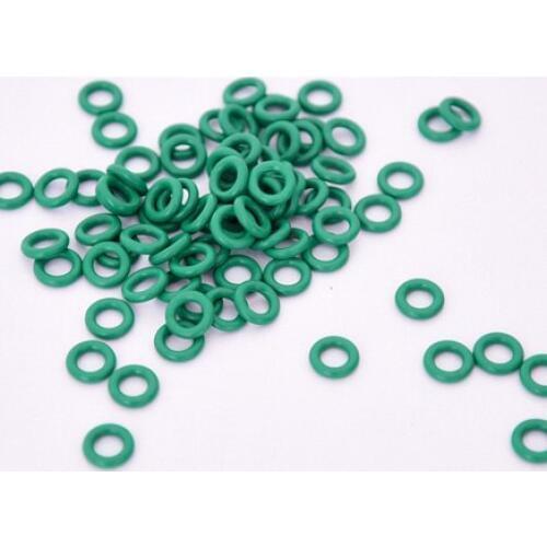 30pcs 2mm diameter green fluoro rubber O-ring repair box skeleton oil seal PTFE gasket 8.5mm-11mm outer diameter