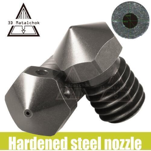3D Matalchok Hardened steel V6 Nozzle for 3D printer printing PEI PEEK or Carbon fiber filament for E3D HOTEND