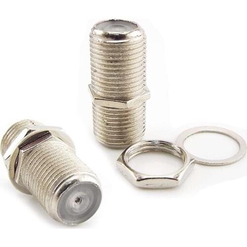 5/10pcs F Type Coupler Adapter Connector Female F/F Jack RG6 RG59 Coax Coaxial Cable Used In Video Or SMA RF Coax Connector Plug