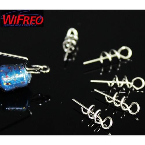 50pcs Soft Bait Spring Lock Pin Lure Loader / Locker Connector Fishing Worm Hook Bait Accessories Fixed Latch Fishing Tackle