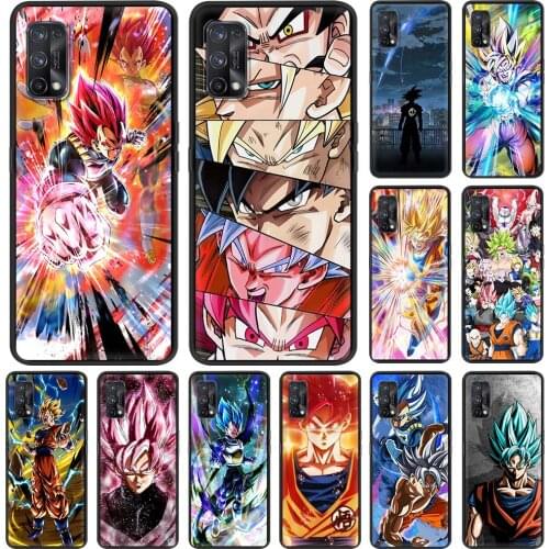 Case Oppo Realme 6 7 C21 C3 XT 8 7i 5 Pro A53 A52 A9 2020 A94 A74 5G Capa Black Shell Phone Coque Son Goku Anime