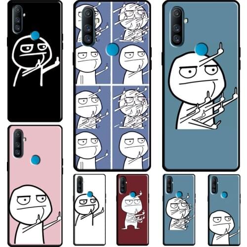 Funny Middle Finger Memes Coque For Realme 8 Pro Q3 6 7 Pro C3 C11 C21 GT Neo Case For OnePlus 9 Pro 7 8 7T 8T Nord