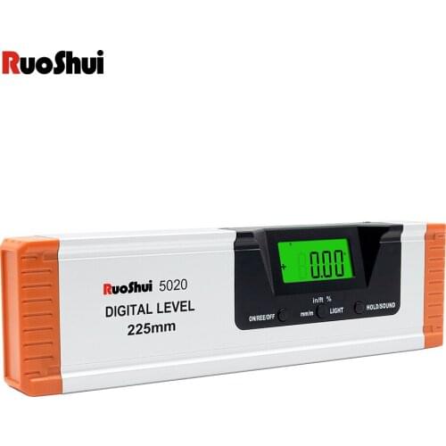 Digital Protractor Electronic Level Vertical Horizontal Bubble LCD High-Definition Magnetic Base Quartet Display Angle Tester