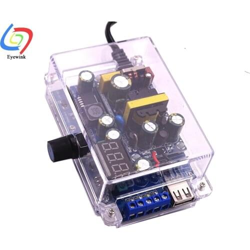 DC-DC Adjustable DC regulated power supply for DIY production kit power supply electronic experiment with case 24V 1A/12V 2A
