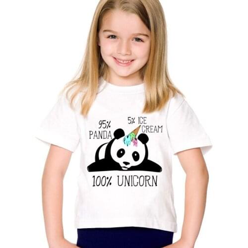 Kids clothes boys cute kawaii Children Print Bear graphic t shirts Panda cartoon t shirt for girls tshirt white short sleeve