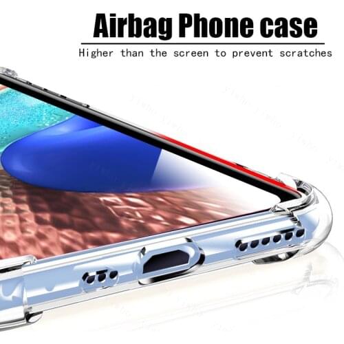 For Samsung A71 5G Shockproof Clear Soft Silicone Case for Samsung Galaxy A32 A72 5G A41 A31 A02s A51 A21S A12 A21S Back Cover
