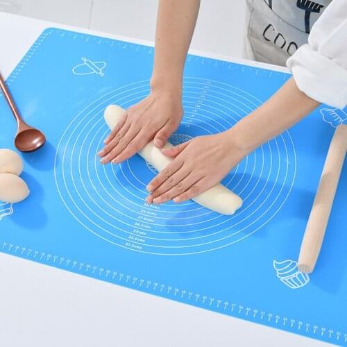 Food Grade Silicone Mat With Scale Silicone Kneading Mat Kitchen Insulation Mat Baking Tools Non-Stick Chopping Board Mat