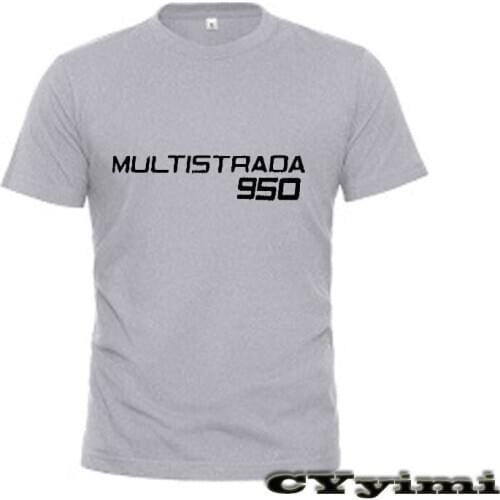 For Ducati MULTISTRADA 950 T Shirt Men New LOGO T-shirt 100% Cotton Summer Short Sleeve Round Neck Tees Male