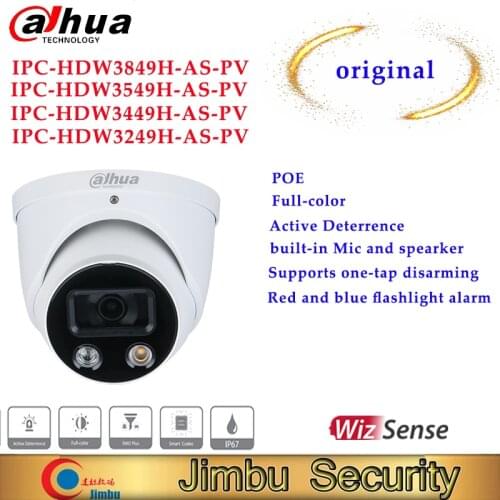 Dahua ip camera cctv security HDW3249H-AS-PV HDW3449H-AS-PV HDW3549H-AS-PV HDW3849H-AS-PV Full-color Eyeball WizSense Camera
