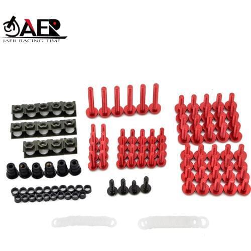 JAER For Yamaha YZF R1 R3 R6 R25 mt03 mt25 mt09 mt07 Universal Motorcycle CNC Aluminum Fairing Bolts screws