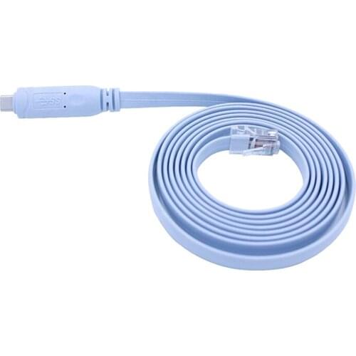 Type C To RJ45 Drive Free USB 2.0 Compatible Console Cable 1.8 Meters Compatible With Windows MAC And Linux