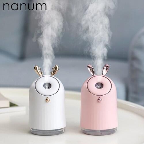 Mini Jingle Humidifier Essential Oil Diffuser 250ml Aroma Lamp LED Night Light USB Ultrasonic Fogger Car Air Freshener