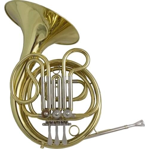 Eb/F Junior French Horn with Case and mouthpiece 3 valves Single Children French Horn Musical instruments Lacquer silver