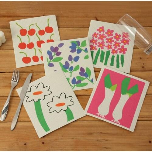 REUBEEBLE Kichen Decoracion Pretty Tea towels Flour Sack Cotton Kitchen Towels Strong Water Absorbent Soft Discloths