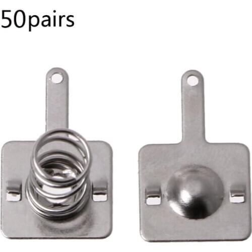 50 Pairs Metal Battery Spring Plate Set for AA AAA Positive Negative Contact