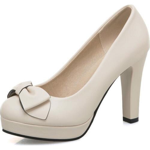 2019 age season new fashion high heels thick with waterproof table size 43 yards 32 - shallow mouth single woman shoes