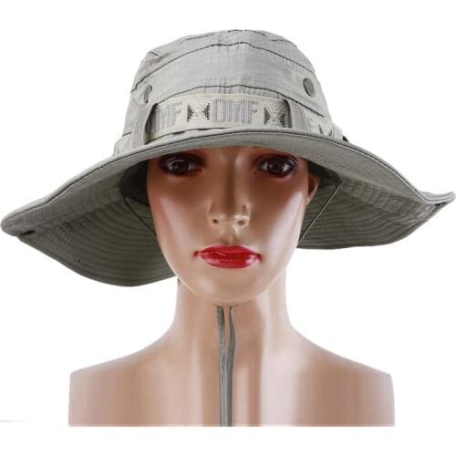Solid Color Sun Hats For Men Outdoor Fishing Cap Wide Brim Beach Caps Women Bucket Hat Summer Camping Trekking