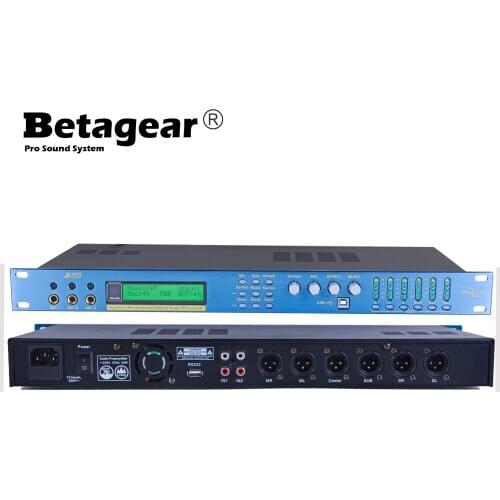 Professional karaoke system stage pre amplifier usb pre-stage reverb effector x6l sound system equipamento de som audio dsp