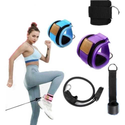 Adjustable D-Ring Ankle Strap Gym Leg Pullery with Buckle Sport Feet Guard Lifting Fitness Exercise Foot Support Ankle Protector