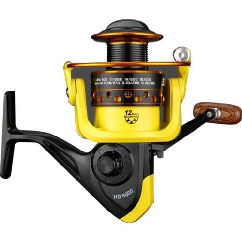 Fishing reel HD1000-7000 Model Spinning Reel Aluminum Spool Fishing Reel Left Right Hand Exchange Fish Wheel Tackle Carp