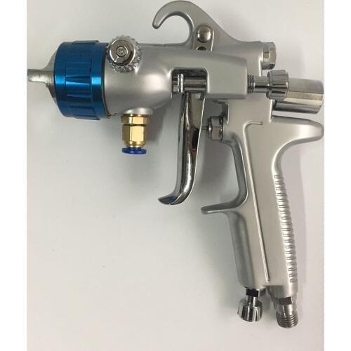 SAT1189 pressure feeding type spray gun double nozzle nano chrome plate paint gun air tool for car painting dual head paint gun