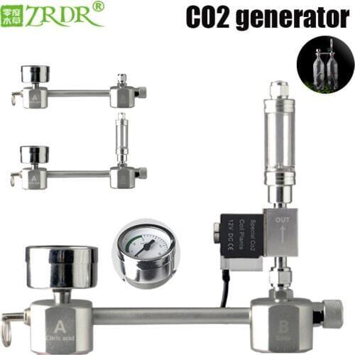 Aquarium CO2 Regulator System Kit co2 Diffuser Generator with Valve Bubble Atomizer Solenoid Fish Tank Carbon Dioxide For Plants