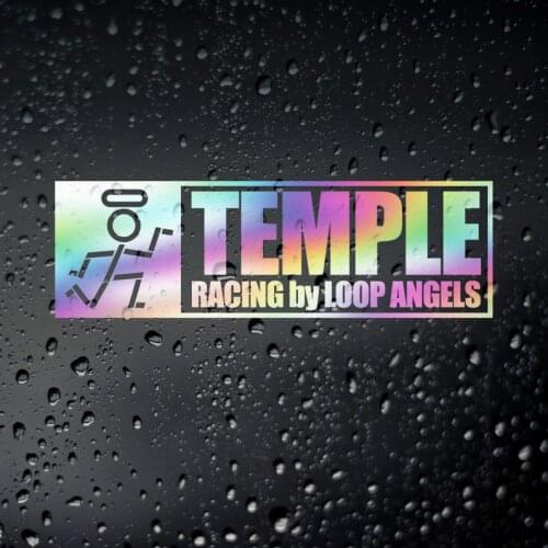 Temple Racing Loop Angels JDM Oil Slick Car Sticker - Japanese Kanji Kanjozoku Touge Civic EK EF