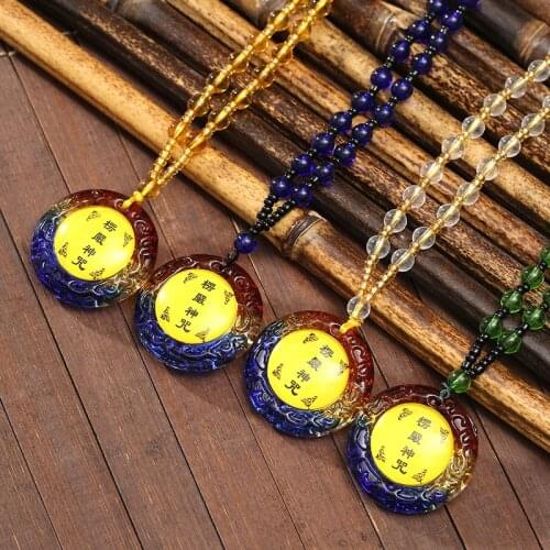 Tibetan Pendant Buddhism Amulet Necklace Shurangama Mantra Talisman Lucky Wealth Necklace Jewelry Accessories Gift
