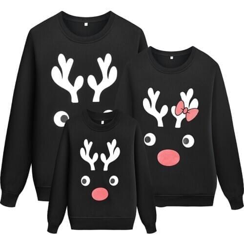 TUONXYE Family Matching Christmas Sweatshirts For Children Xmas Women Man Kids Hoodies New Years Long Sleeve Shirts Clothes