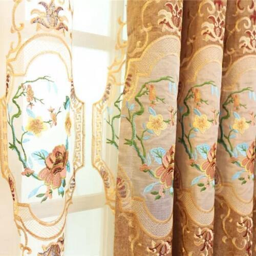 Cotton and linen custom curtain sitting room bedroom flat window shading curtain finished product contracted and contemporary