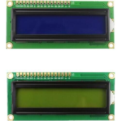 1PCS DIY LCD1602 1602 16x2 Character LCD Display Module 1602A Expansion Board 5V Blue/ Yellow-green Screen Backlight For Arduino