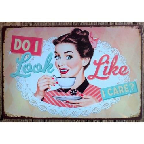 1pc Coffee blend Jane Russell plaques Tin Plate Sign wall man cave Decoration Poster metal vintage retro shabby decor shop