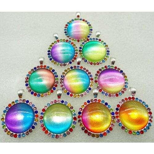 2020 hot sell Natural Stone Quartz Crystal tiger eye Round Shaped Pendant for Diy Jewelry Making necklace for woman man1PC