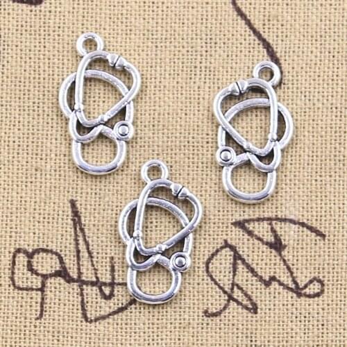 30pcs Charms Doctor Stethoscope Nurse Earpiece 23x13mm Antique Silver Color Pendant DIY Making Findings Handmade Tibetan Jewelry