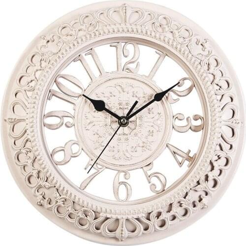 30cm Pattern Antique Plastic Clocks Wall Clock Nordic Soft Background Decor Kitchen Watch for Walls Simple Parent Gift Special