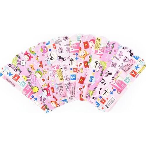 50pcs Waterproof Breathable Cute Cartoon Band Aid Hemostasis Adhesive Bandages First Aid Emergency Kit For Kids Children