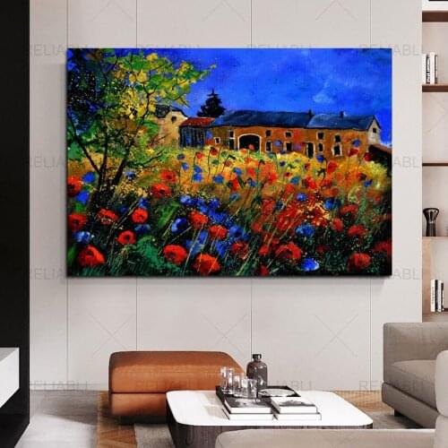 Abstract Red Poppy Watercolor Paintings Prints Posters Canvas Art Wall Famous Painting Flower Pictures For Living Room Decor