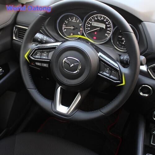 Accessories For Mazda 2 Demio 3 6 CX-3 CX-5 CX5 CX-4 CX8 CX-9 Axela ATENZA 2017 2018 2019 Car Steering Wheel Covers Sticker