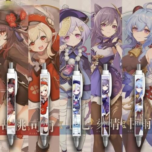 Anime game Genshin lmpact ballpoint pen automatic pencil school office appliance student stationery gift