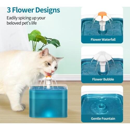 USB Electric Automatic Pet Water Drinker Filter Dispenser Cat Dog Water Fountain Bowl Drinking Feeder LED Display Container