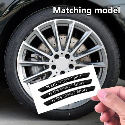 4Pcs PVC Car Emblem Wheel Hub Decorative Stickers For DS SPIRIT DS4S DS5 5LS DS3 DS4 DS6 DS7 DS9 WILD RUBIS